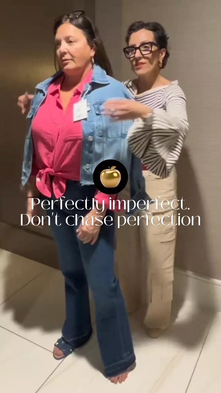 Mix and match, layer it up – whatever makes you feel fabulous! Chriss and I believe that you shouldn't chase perfection; enjoy the process. Let the collar be a bit loose, pinch the back, and see how it transforms.

#LTKOver40 #LTKVideo #LTKStyleTip
