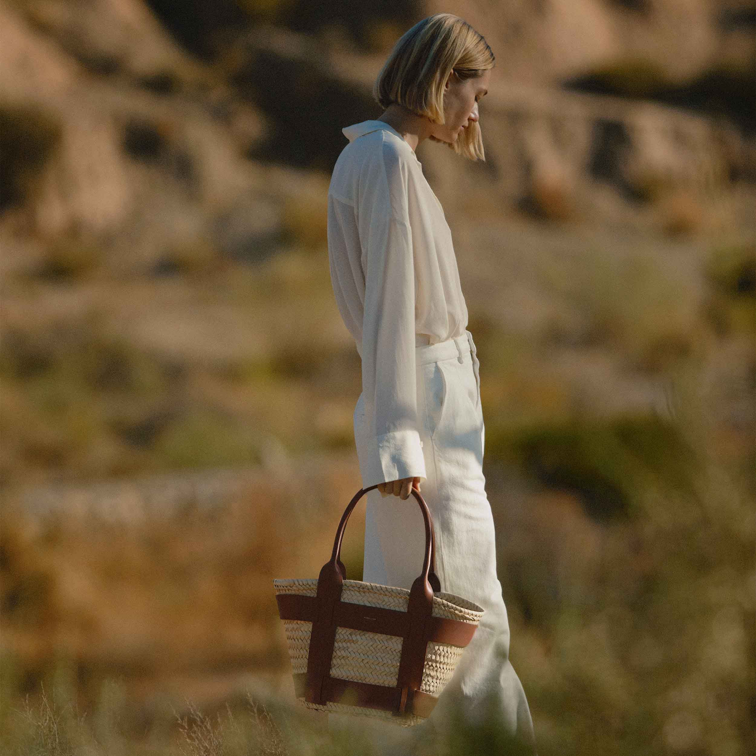 The Santorini | Natural Basket Tan Smooth | DeMellier | DeMellier