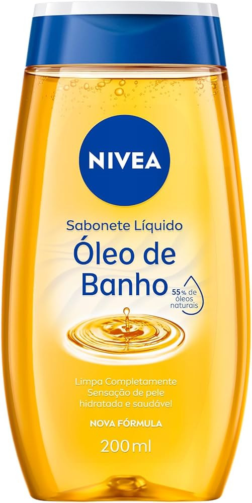 NIVEA Sabonete Líquido Óleo de Banho 200ml - Com 55% de óleos naturais, produz espuma cremosa ... | Amazon (BR)