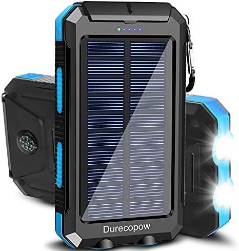 Solar Charger, Durecopow 20000mAh Portable Outdoor Waterproof Solar Power Bank, Camping External ... | Amazon (US)