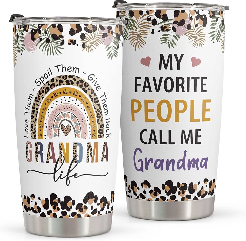 Macorner Grandma Gifts - Stainless Steel Tumbler 20oz Gifts For Women - Birthday Christmas Gifts ... | Amazon (US)