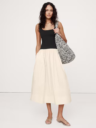 Drop-Waist Midi Dress | Banana Republic (US)