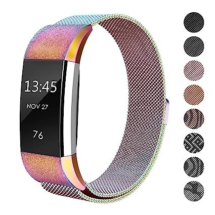 SWEES for Fitbit Charge 2 Bands for Women Small, Replacement Small (5.5" - 8.5") Stainless Steel Met | Amazon (US)