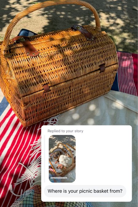 Picnic basket - 
Comes with a set of four plates, glasses, napkins, coffee cups, and flatware. Also comes with a wine bottle opener and cooler.

Outdoor picnic / beach activities / picnic / Mother’s Day gift 

#LTKGiftGuide #LTKparties #LTKfamily
