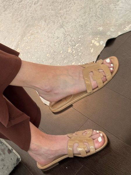 Obsessed with these gorgeous sandals and some color combos are on sale!They run big so size down 1/2 a size - I’m wearing a size 7. 

#LTKfindsunder100 #LTKsalealert #LTKshoecrush