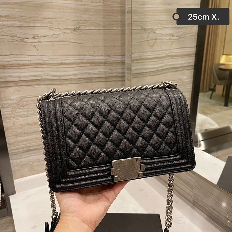 Classic Single Falp Boy Bags Distressed Hardware Quilted Matelasse Chain Large Capacity Womens Fa... | DHGate