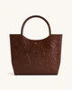 Leah Pleating Medium Tote Bag - Umber | JW PEI US