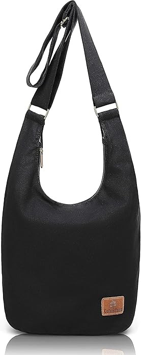 Amazon.com: Hippie Crossbody Bag Large size Top Zip Cotton Sling Bag Jacquard cloth Handmade Bags... | Amazon (US)