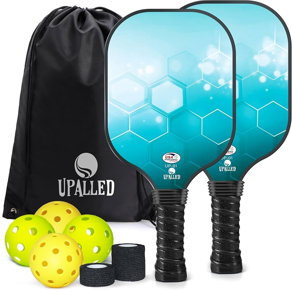 Pickleball Paddles Set of 2, USAPA Approved Fiberglass Pickleball Set with 2 Lightweight Pickleba... | Amazon (US)
