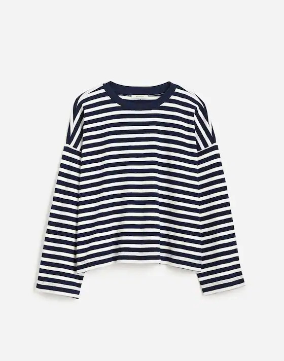 Easy Crewneck Long-Sleeve Tee | Madewell