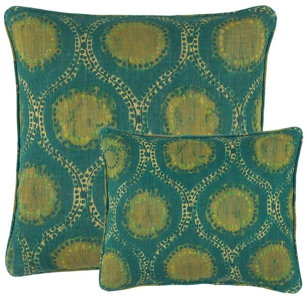 Willowleaf Linen Green Decorative Pillow | Annie Selke