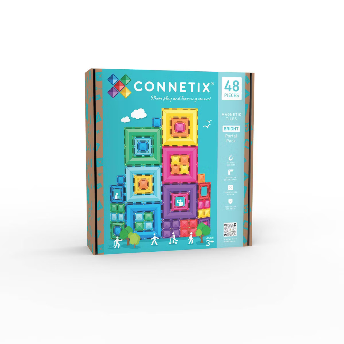 CONNETIX Magnetic Tiles Bright Portal Pack 48pc | Target