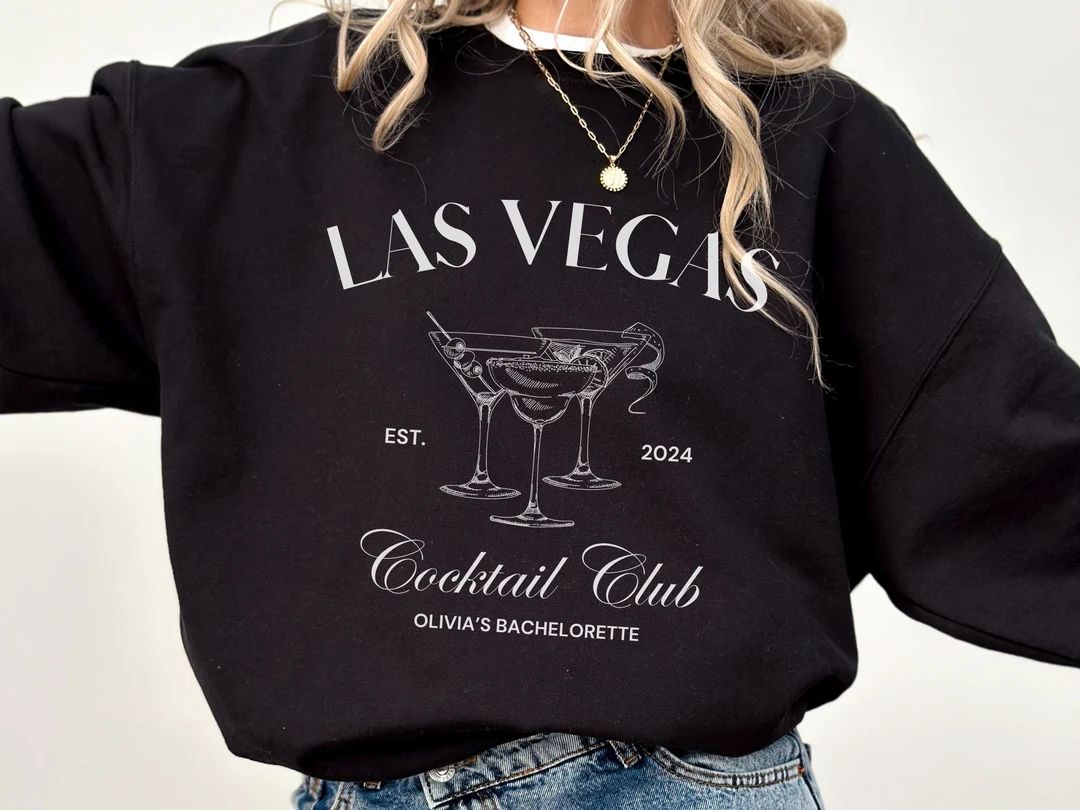Bachelorette Sweatshirtssocial Club Sweatshirtbridal Party Giftcocktail Clubgirl's Trip Shirtsbri... | Etsy (US)