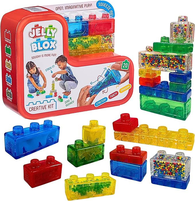 Goliath Jelly Blox Creative Kit | Includes 20 Blocks | Toddler & Preschool Building Blocks Kids C... | Amazon (US)