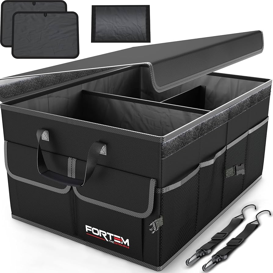 FORTEM Car Trunk Organizer, Collapsible Multi Compartment Car Organizer, Foldable SUV Storage for... | Amazon (US)