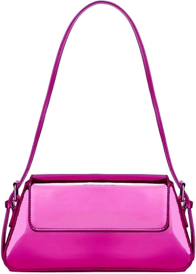 Metallic Evening Bag for Women Y2K Sliver Leather Shoulder Bags Sparkle Purse for Prom Wedding Pa... | Amazon (US)