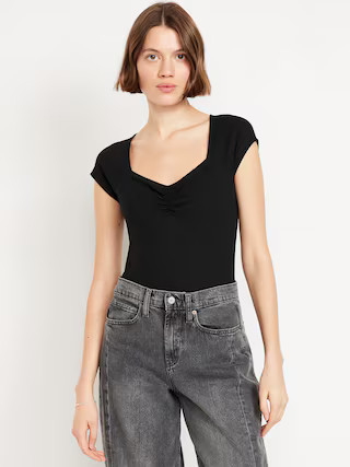 Double-Layer Cinched Bodysuit | Old Navy (US)