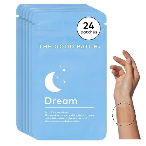 The Good Patch Plant Powered Sleep Support - Sustained Release Dream Patch with Melatonin, Hops, Valerian Root (24 Total Patches) | Amazon (US)