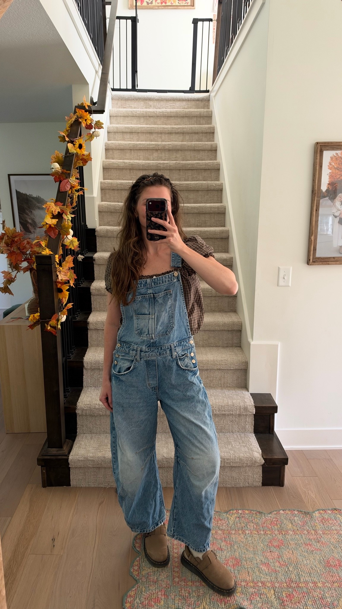 wearing a small in top and overalls! 

Fall outfit
