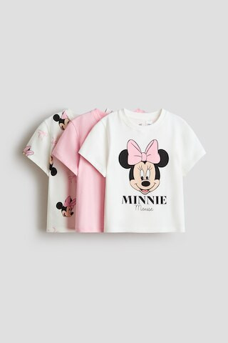 H & M - 3-pack Printed Jersey Tops - White | H&M (US + CA)