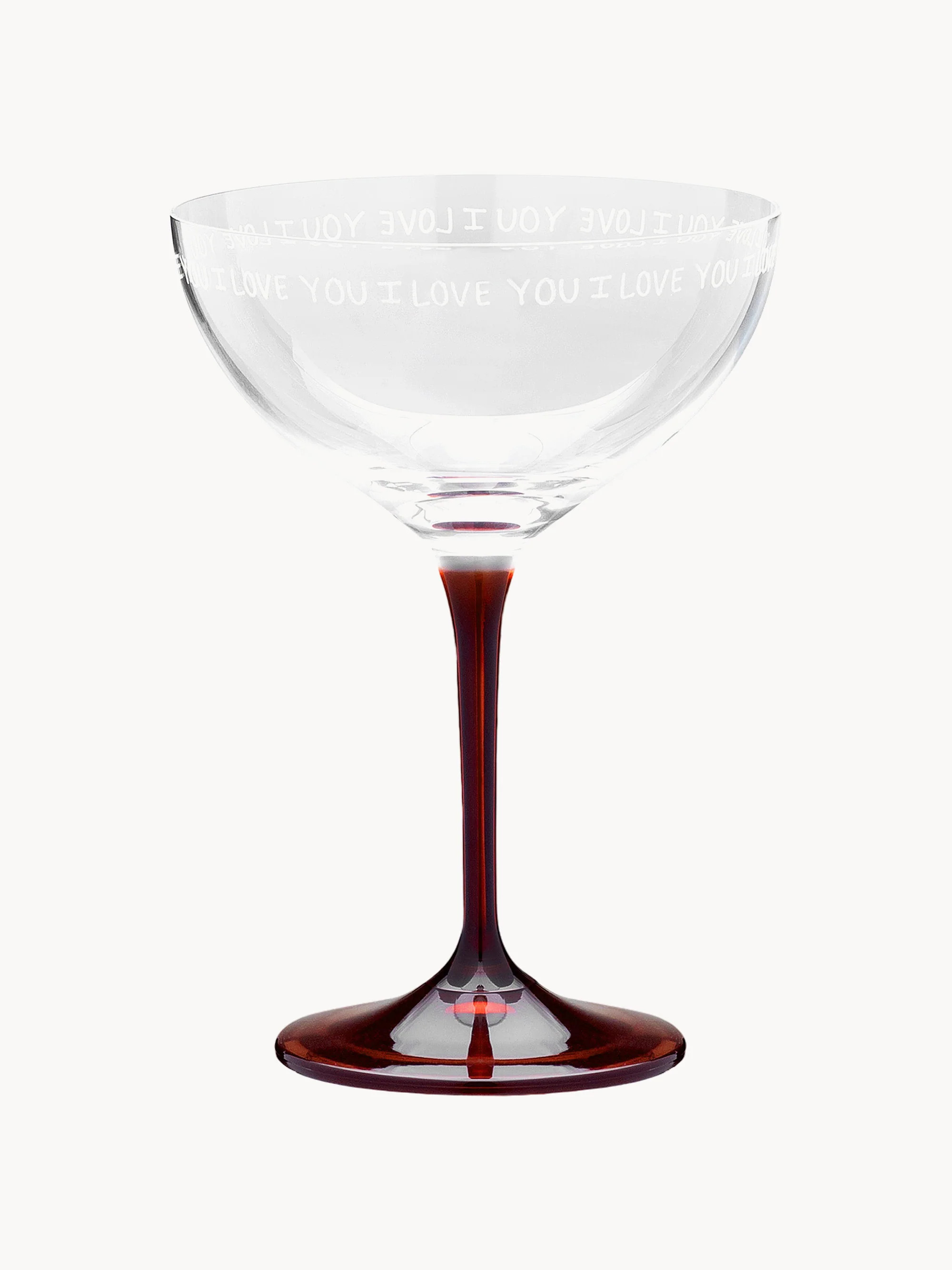Kristall-Champagnerschalen I Love You, 2er-Set | Westwing EU