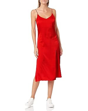 The Drop Women's Ana Silky V-Neck Midi Slip Dress | Amazon (US)