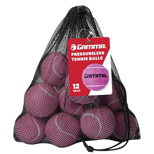 Gamma Pressureless Tennis Balls for Tennis Practice and Lessons, Longer-Term Durability and More Bounce Than Standard Tennis Balls, Pink, Bag of 12 | Amazon (US)