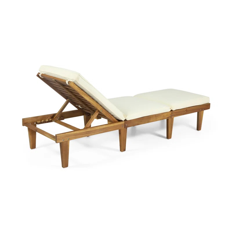 Dellwood Outdoor Acacia Chaise Lounge (Set of 2) | Wayfair North America