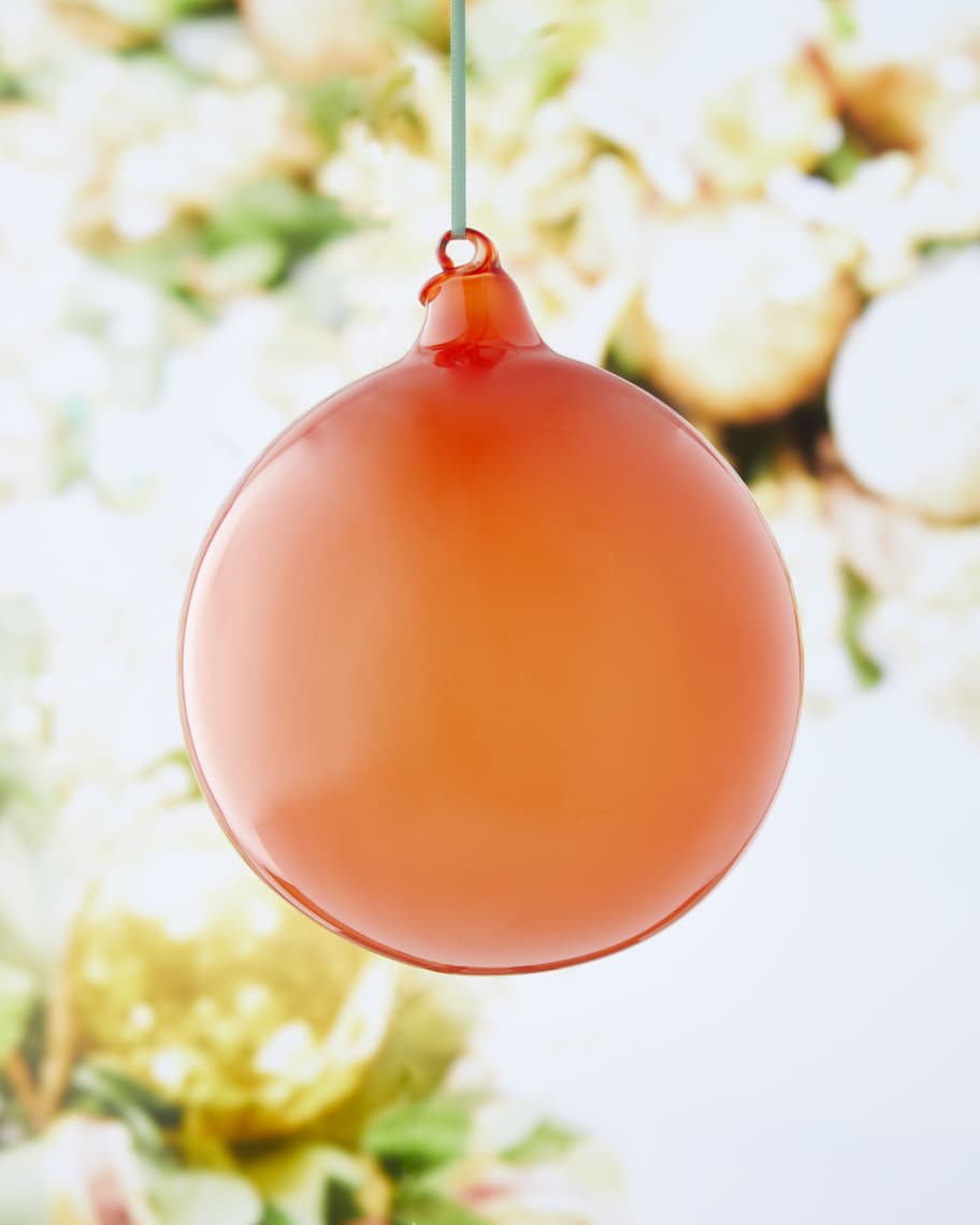 Jim Marvin 150MM Orange Bubblegum Glass Christmas Ornament | Neiman Marcus