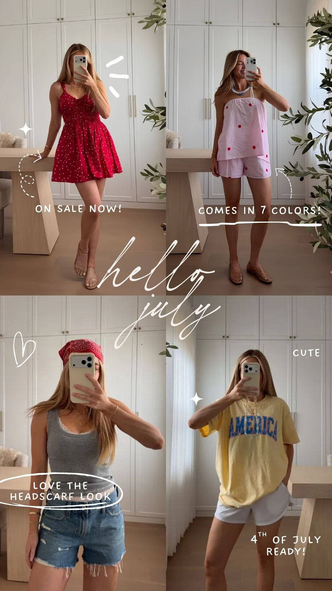 july outfit inspo 🩷

summer outfits, sale alert, matching set, 4th of july, patriotic, casual outfits, headscarf, michele jaliene 

 #LTKootd #LTKSeasonal #LTKSaleAlert