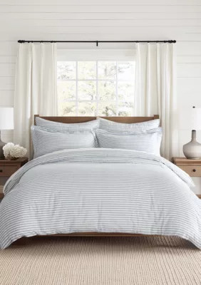 Levtex Home Tobago Stripe Blue Twin Duvet Cover Set | Belk
