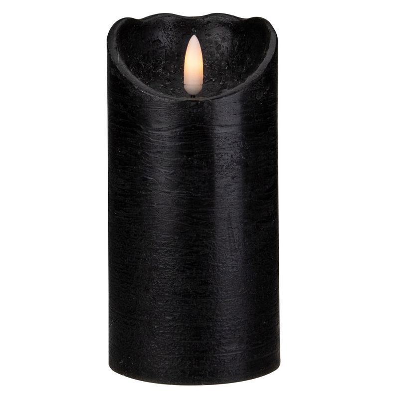 Northlight 6" Black Flameless Battery Operated Halloween Decor Candle | Target