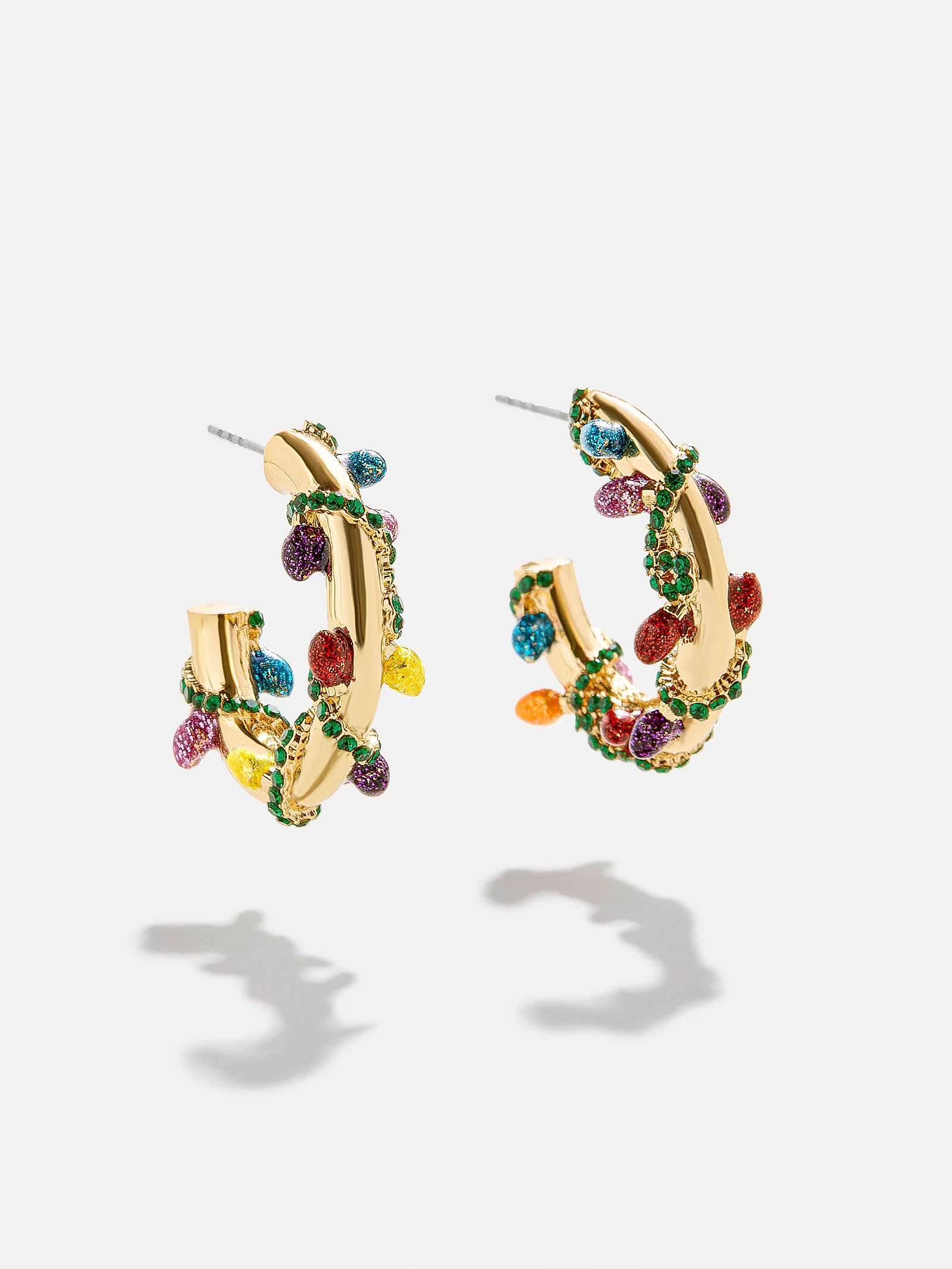 Merry & Bright Hoop Earrings - Gold/Multi | BaubleBar (US)
