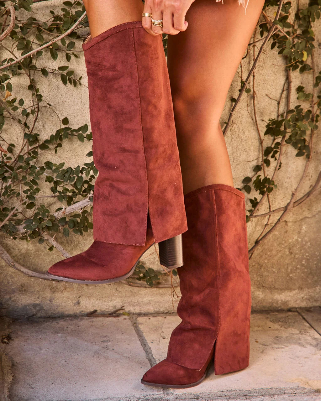 Sierrah Foldover Faux Suede Boots | VICI
