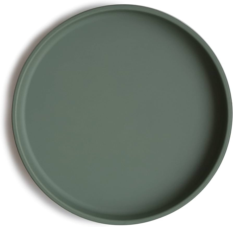 mushie Classic Silicone Suction Plate | BPA-Free Non-Slip Design (Dried Thyme) | Amazon (US)