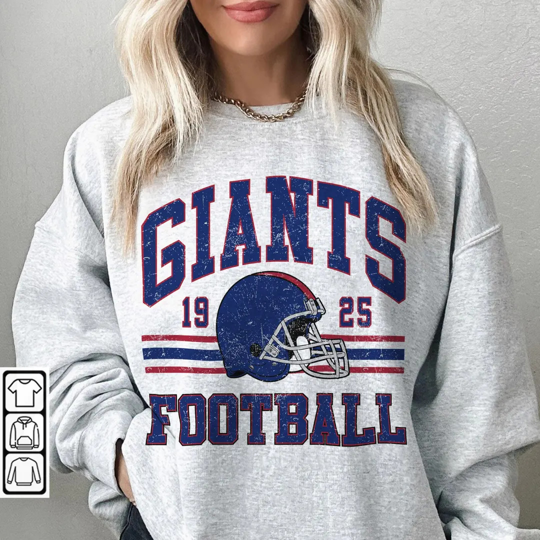 Giants Football Sweatshirt, Shirt Retro Style 90s Vintage Unisex Crewneck, Graphic Tee Gift for F... | Etsy (US)