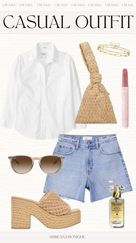 Casual Outfit | Abercrombie Shorts | Spring Outfit | vacation outfit | country concert outfit 

#LTKFindsUnder100 #LTKStyleTip #LTKShoeCrush