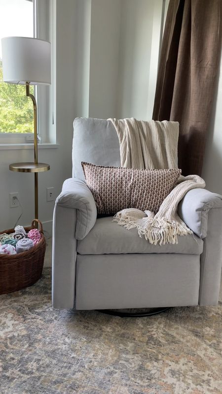 The comfiest nursery chair around. It shall live in our house long after baby needs it anymore. Perhaps forever. It’s like a cloud. 
Comfy nursery chair 
Cozy nursery chair 
Maternity 
Baby room 
Nursery. 

#LTKhome #LTKbump #LTKbaby
