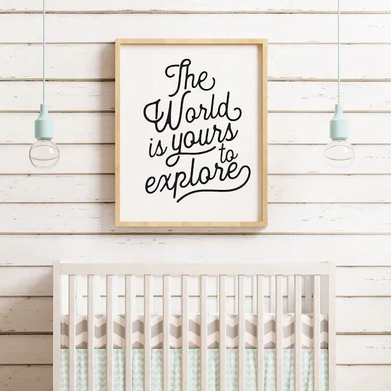The world is yours to explore, Printable art, Kids room decor, Boy nursery decor, Travel posters,... | Etsy (US)