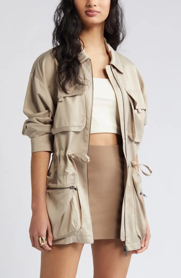 Satin Utility Jacket | Nordstrom