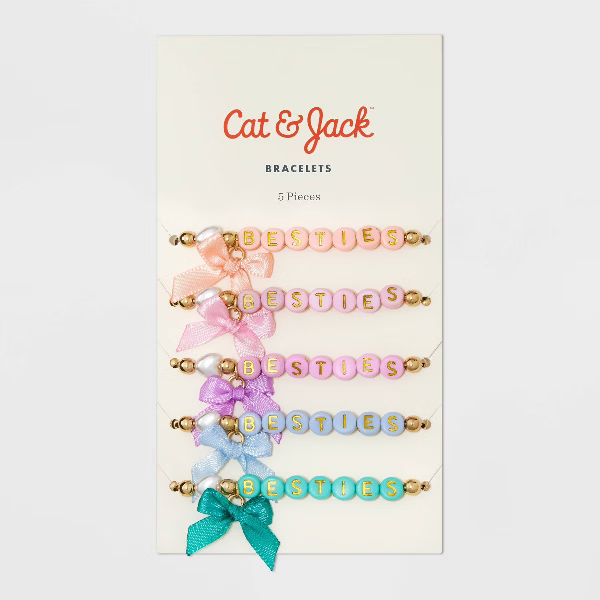 Girls' 5pk Besties with Bows Bracelet Set - Cat & Jack™ | Target