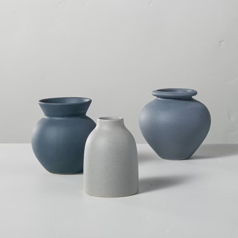 Round Tapered Ceramic Bud Vase with Lip - Hearth & Hand™ with Magnolia | Target