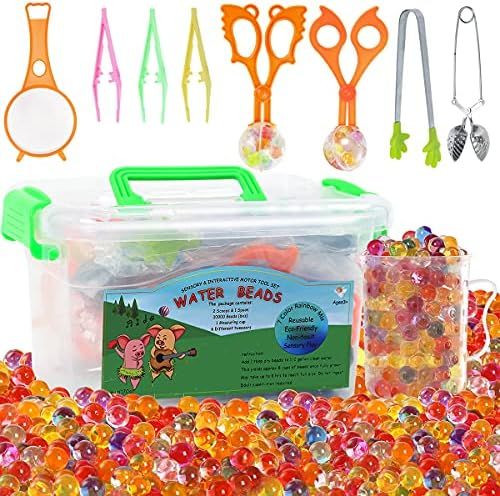 MAGICLUB Water Beads with Fine Motor Skills Toy Set Non-Toxic Water Sensory Toy for Kids- 6 Oz Be... | Amazon (US)