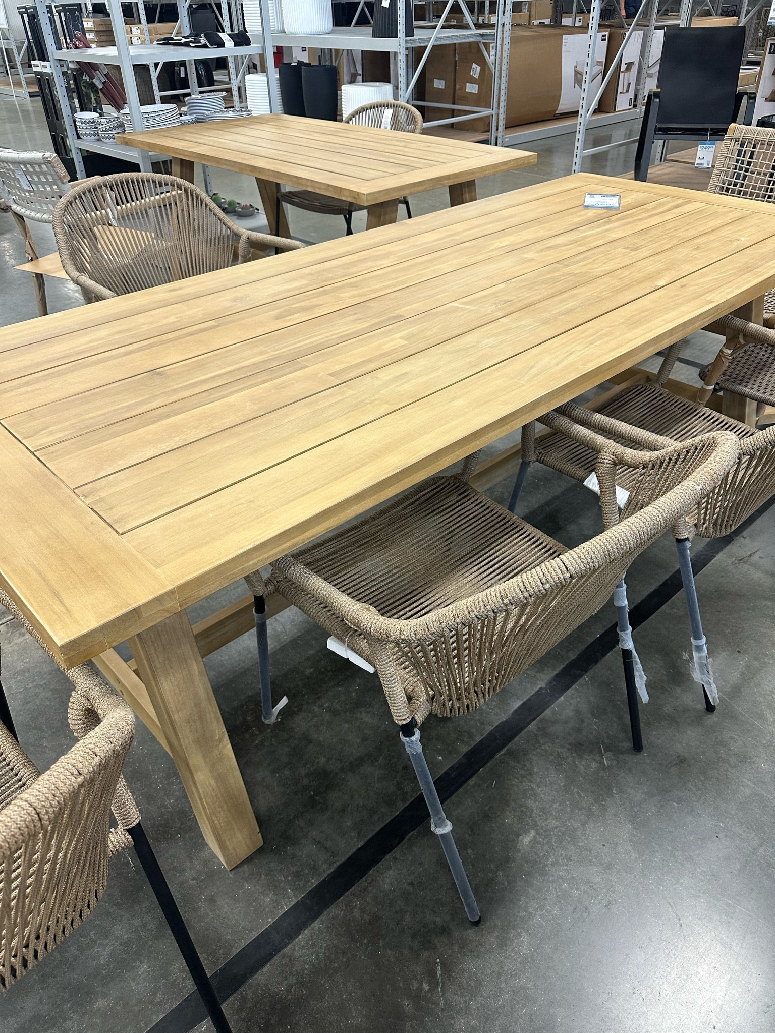 At home Haven Outdoor table 
Blonde Acacia wood patio dining table 

Outdoor table
Patio table
Summer table
Outdoor furniture 
At home 
Teak table
Wood table 
Woven chairs 
Outdoor chairs
Outdoor kitchen 
Light wood table 


#LTKSaleAlert #LTKHome #LTKSeasonal