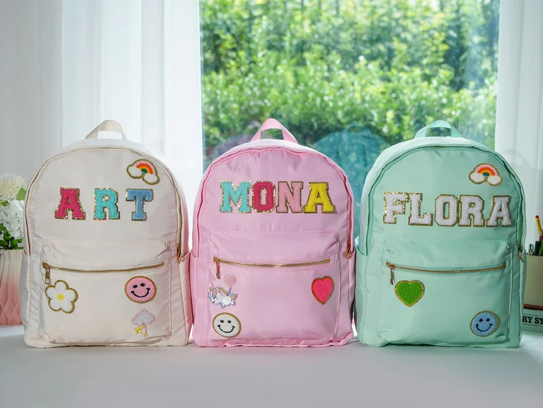 Custom School Nylon Backpack-personalized Bag-back to School - Etsy Canada | Etsy (CAD)