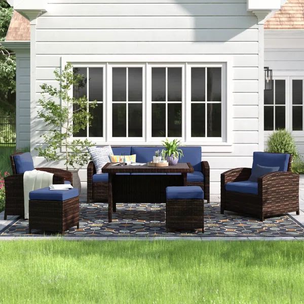 Parkhurst 5 - Person Outdoor Seating Group with Cushions | Wayfair North America