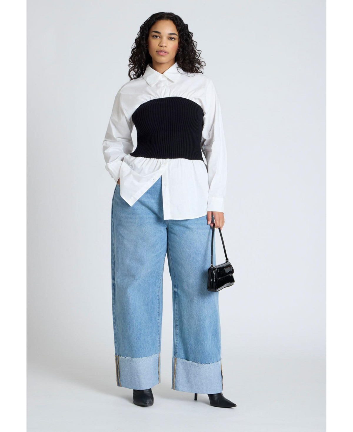 Eloquii Women's Plus Size Tall Cuff Jean - Light wash | Macy's