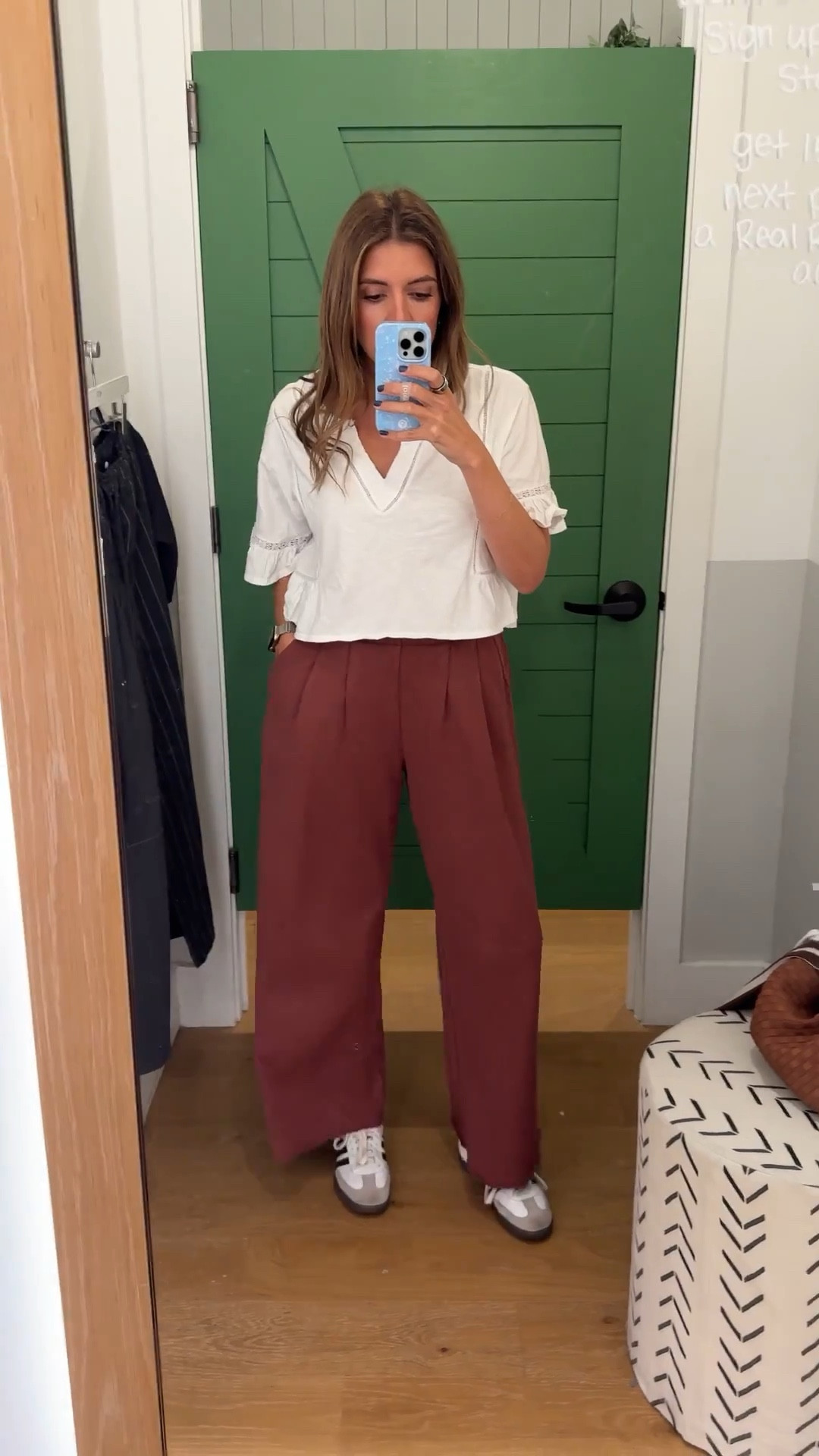 25% - 35% off Aerie now! @aerie new arrivals bringing the cool mom outfit vibes.

Ok these wide leg sweatpants could pass for casual trousers! They are SO GOOD!! 🔥

Wearing a size small in the tee and pants. 

#LTKSaleAlert #LTKOver40 #LTKFindsUnder50
