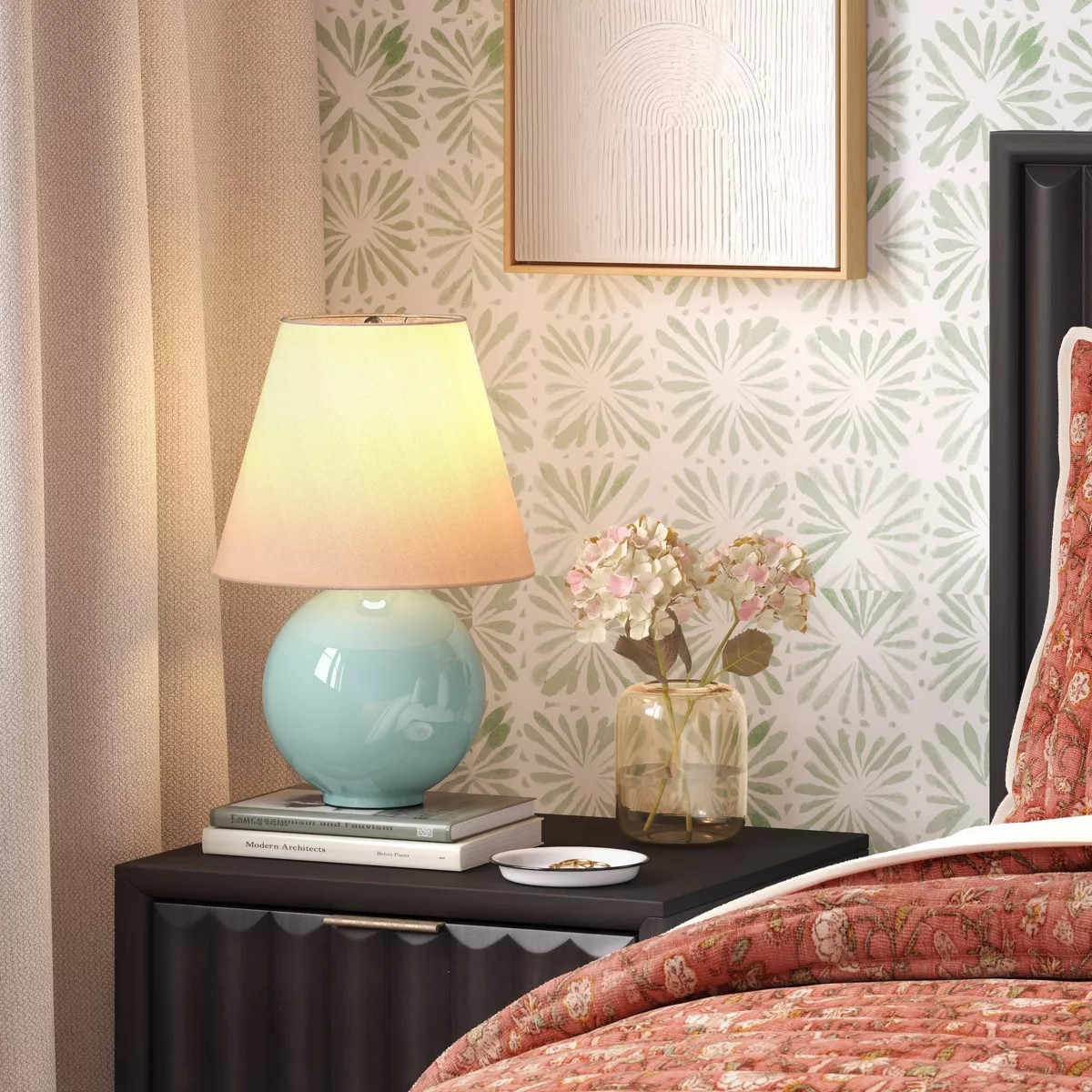 Round Table Lamp with Tapered Shade Blue - Threshold™ | Target