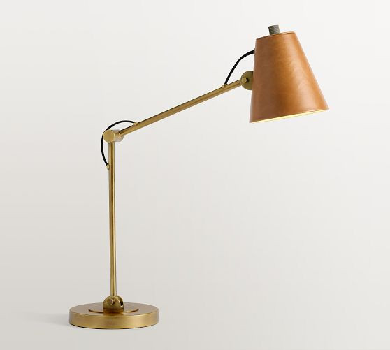 Parker Leather Task Table Lamp (22") | Pottery Barn (US)
